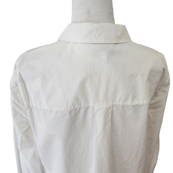 Reiss White Veronica Long Sleeved Classic V-Neck Blouse Size 8 - Picture 11 of 14